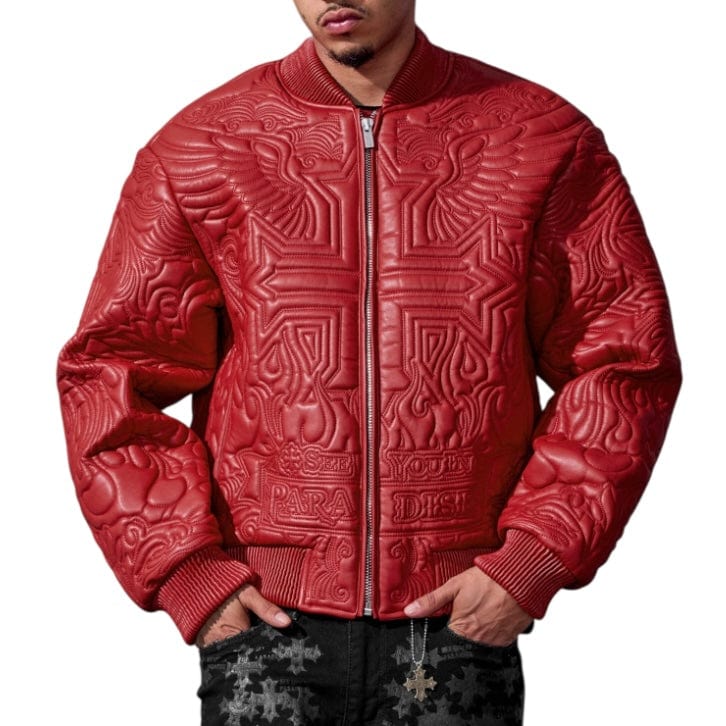 See You In Paradise Sinister Bomber Jacket (Red) 91666