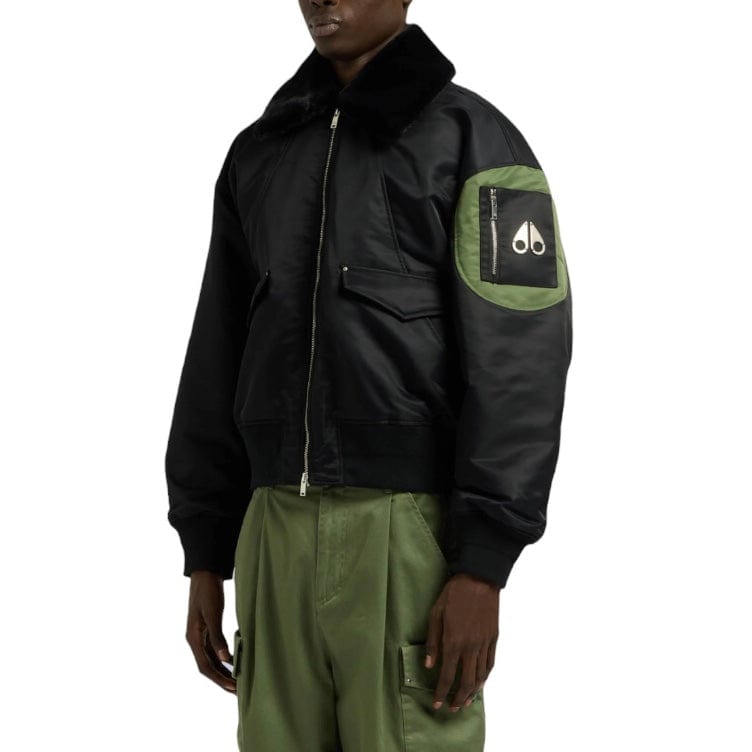 Moose Knuckles Ludo Bomber Jacket (Black) M15MB051