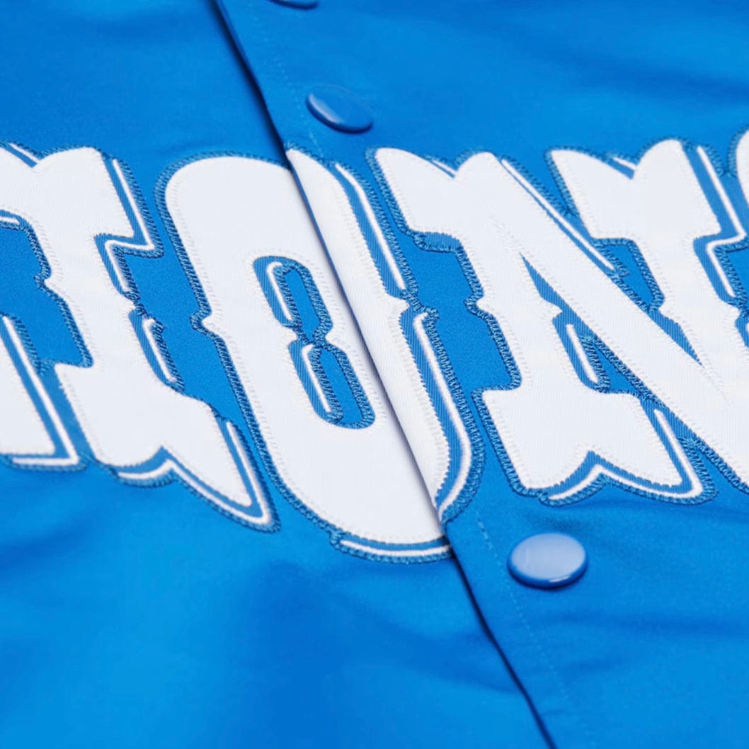 Mitchell & Ness NFL Detroit Lions Vintage Lightweight Satin Snap Jacket (Blue)