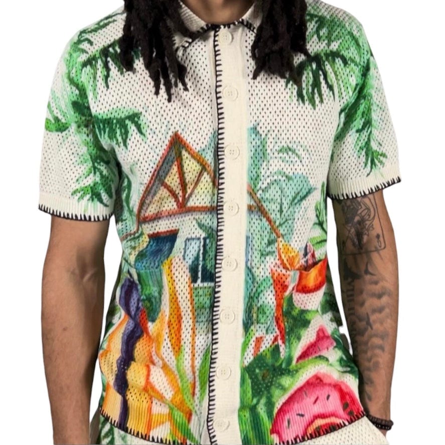 Si Tu Veux Tropical Life Shirt (Cream) TV0128