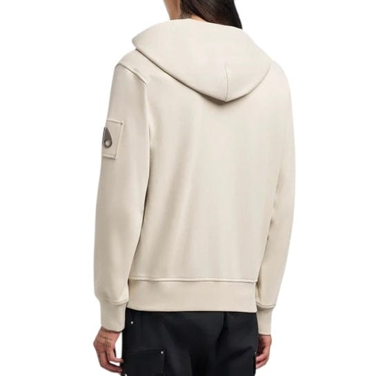 Moose Knuckles Hartsfield Zip Up Hoodie (Alabaster) M35MS609-1705