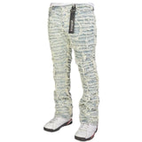 Foreign Brand Politics Thrashed Distressed Stacked Flare Jeans (Light Blue) DEBRIS511