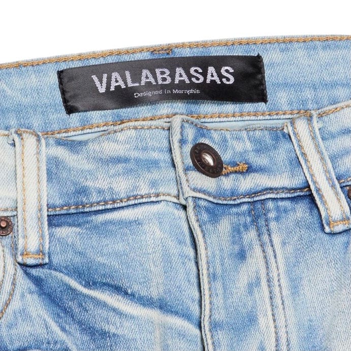 Valabasas Tearaway Stacked Denim Jean (Light Blue Wash) VLBS22101623