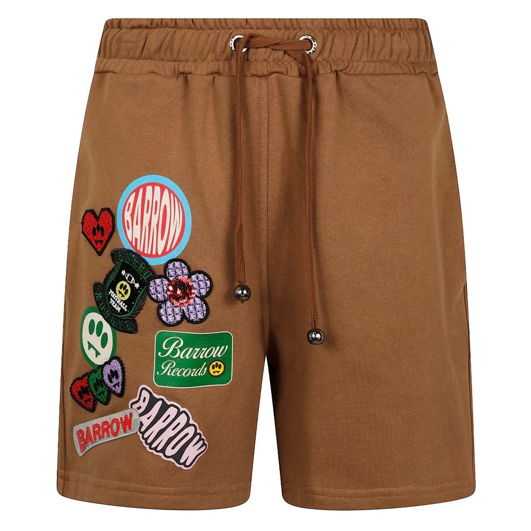 Barrow Unisex Patch Sweatshorts (Fango/Mud) S5BWUABE018-094