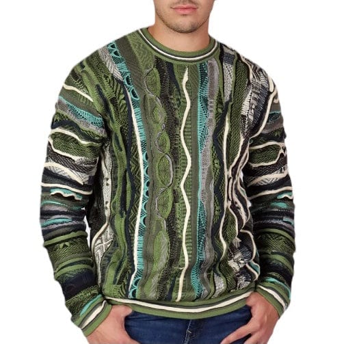 Coogi Melbourne Crewneck (Olive Multi) C24205