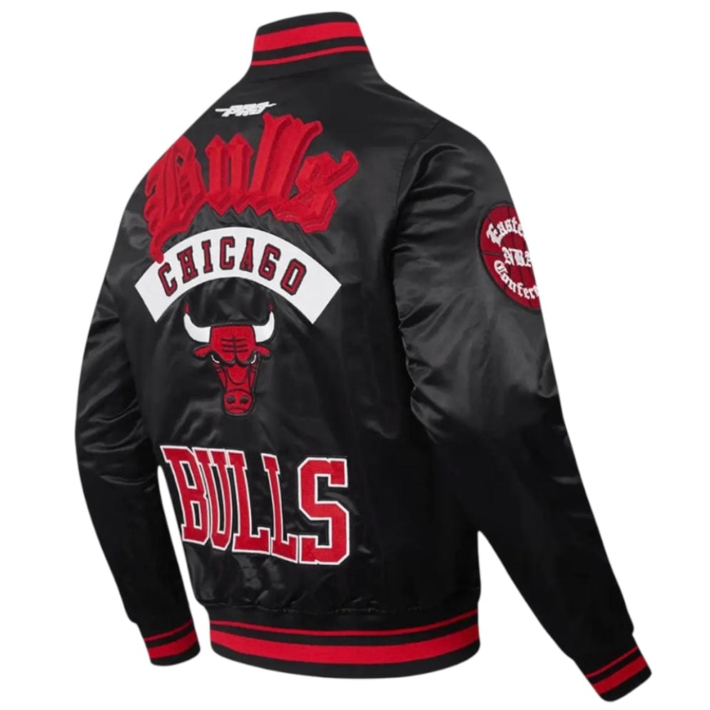Pro Standard NBA Chicago Bulls Rib Wool Varsity Jacket (Black/Red/Black)