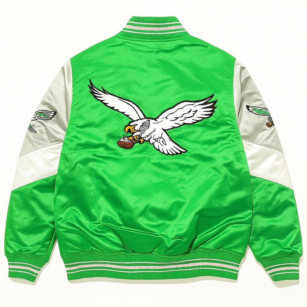 Mitchell & Ness Nfl Philly Eagles Throw It Back Heavyweight Jacket (L.Green)