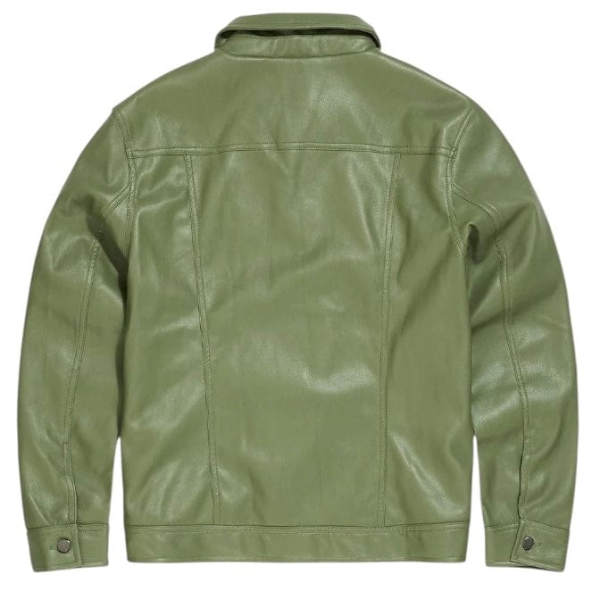 Jordan Craig Thriller Button Up Leather Jacket (Sage) JJ2250