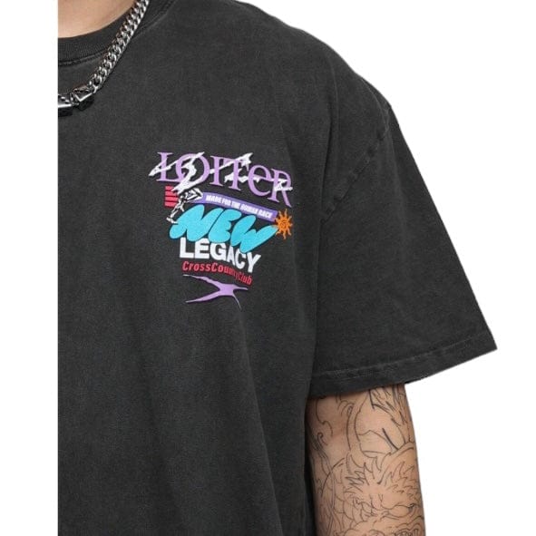 Loiter New Legacy Ultra Premium Vintage Tee (Black Wash)