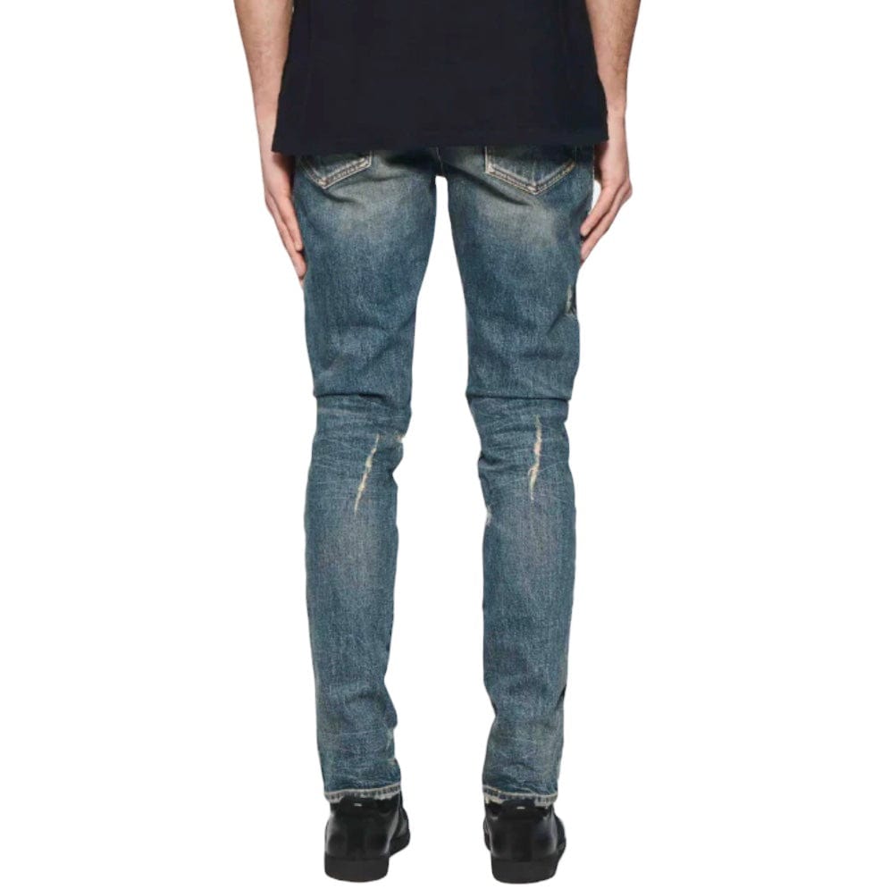 Purple Brand Skinny Shadow Seam Coated Denim (Dark Indigo) P001-STKD424