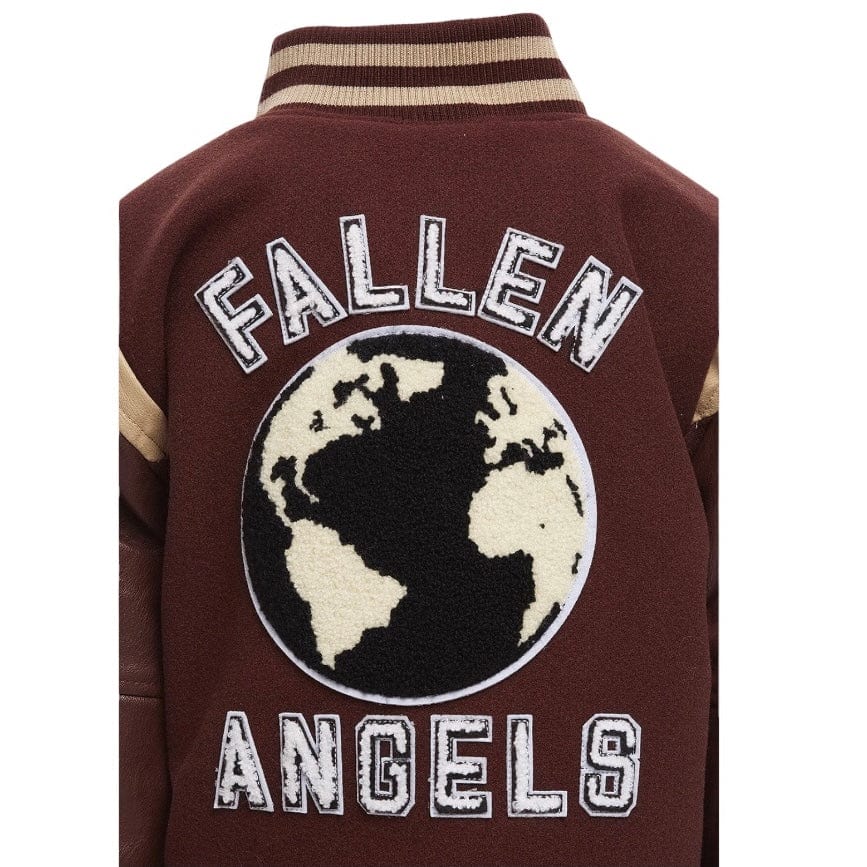 Boys Jordan Craig Fallen Angels Varsity Jacket (Chocolate) 91647B