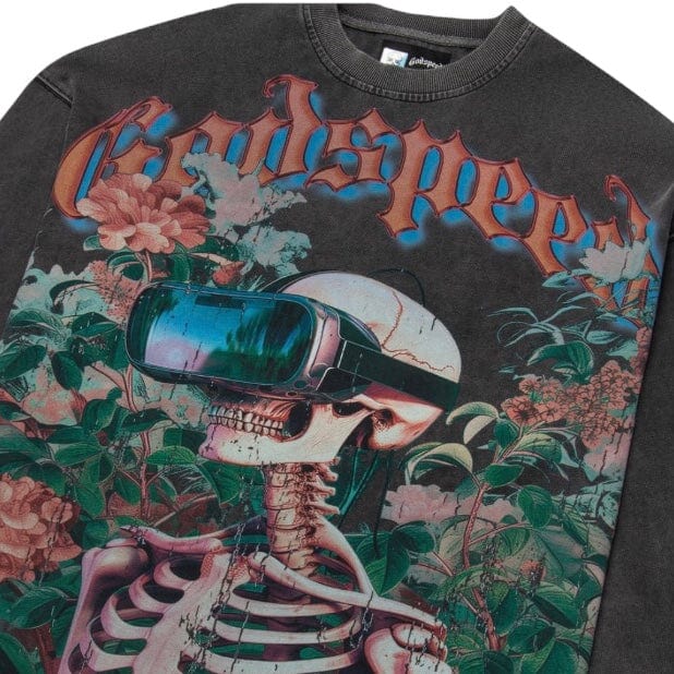 Godspeed Vision Flowers LS Thermal T-Shirt (Grey Washed)