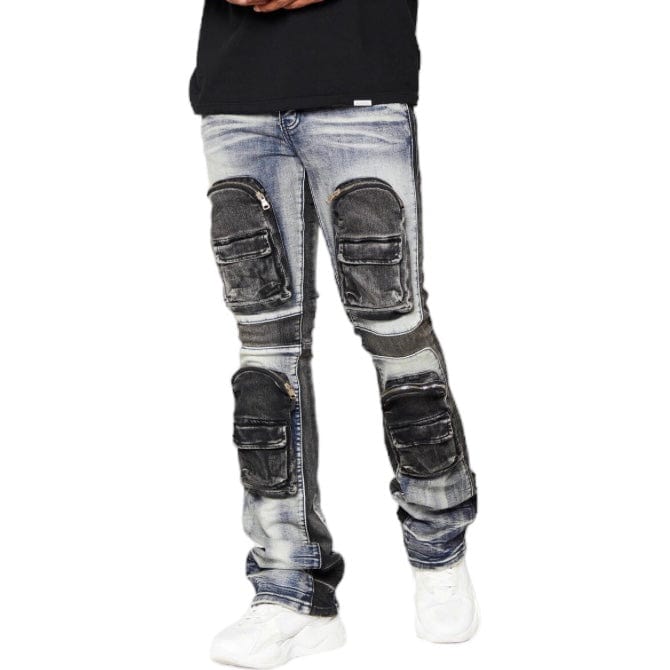 Valabasas Dual Soldier Denim Jean (Blue Black Wash) VLBS6036