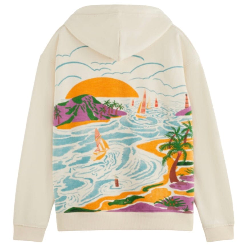 Scotch & Soda Landscape Artwork Hoodie (Light Beige) 176774