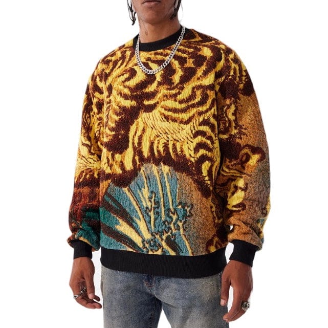 Jordan Craig Silk Road Crewneck Sweater (Gold Dragon) 3974