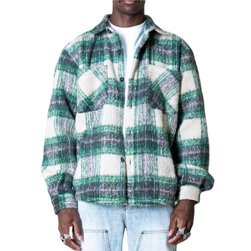 Eptm Side Slit Flannel (Green) EP11722