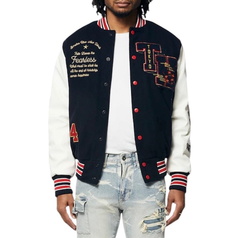 Smoke Rise Tokyo Varsity Jacket (Navy) WW23699