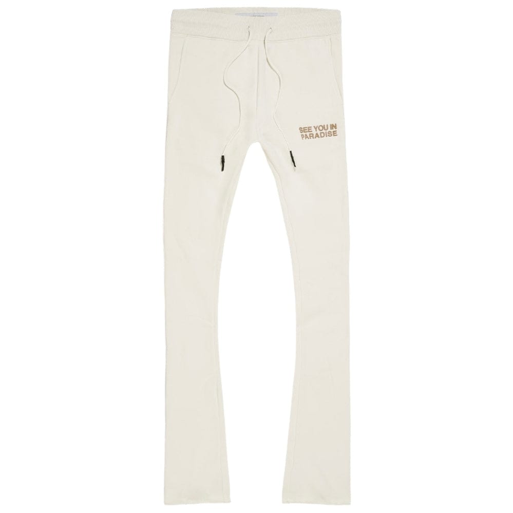 See You In Paradise Tonal Stacked Sweatpants (Bone) 8899L
