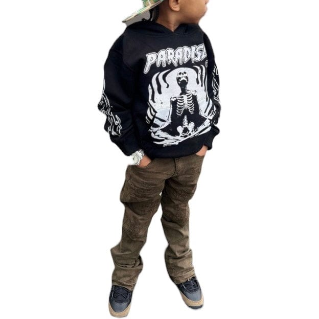 Kids Jordan Craig Reincarnation Pullover Hoodie (Black) 8629HK