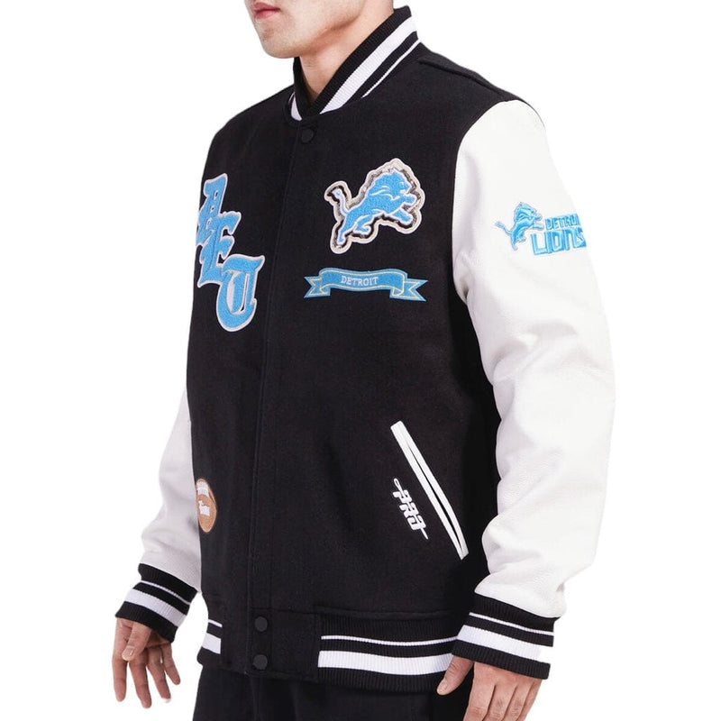 Pro Standard Detroit Lions Pro Wool Varsity Jacket (Black) FDL649669-BLK