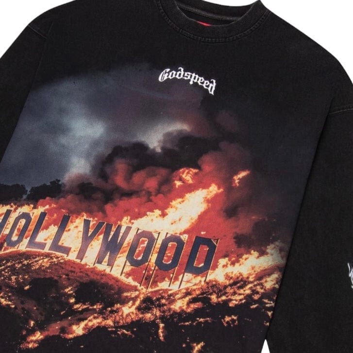 Godspeed Hollywood Inferno LS T-Shirt (Black Wash)