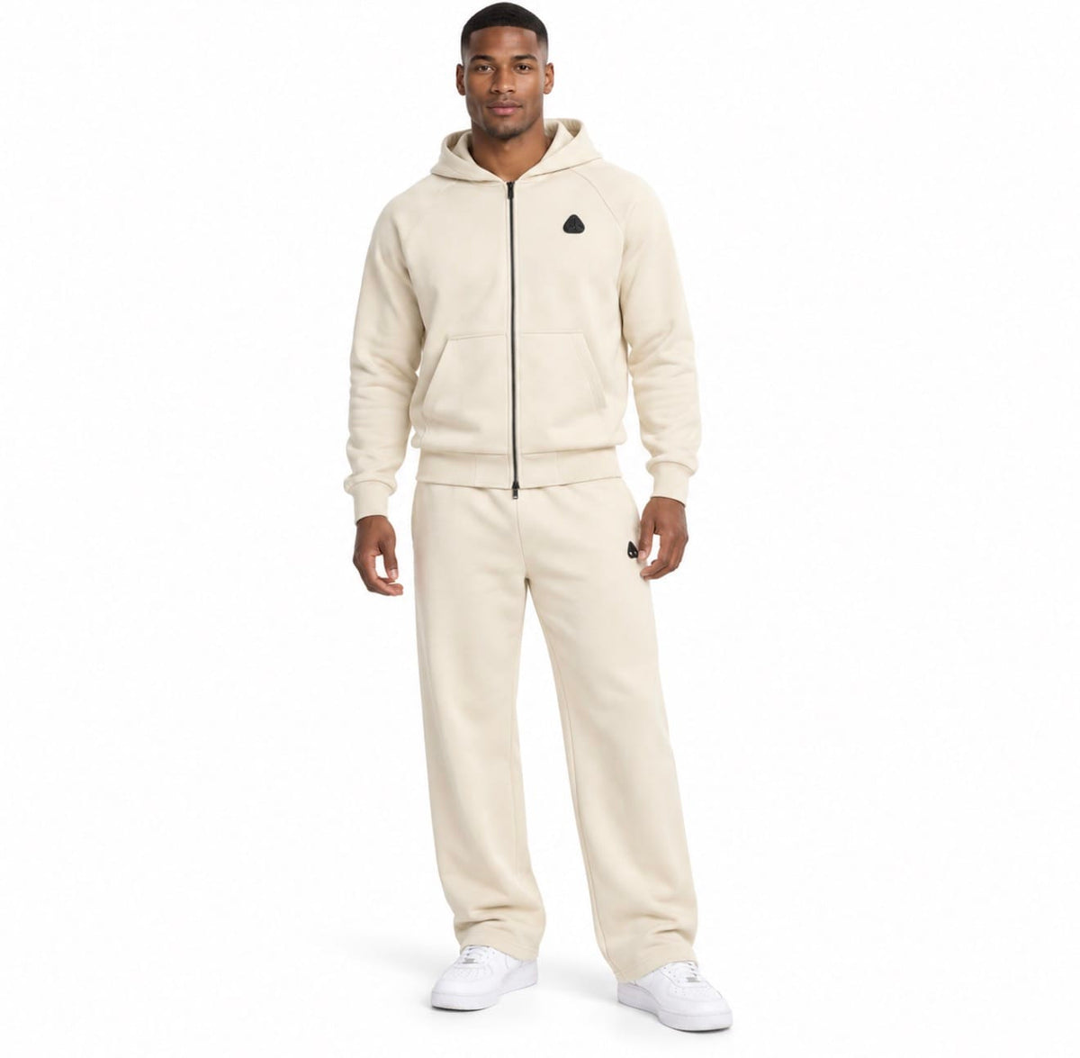 Moose Knuckles Yul Zip Up Hoodie & Jogger Set (Alabaster)