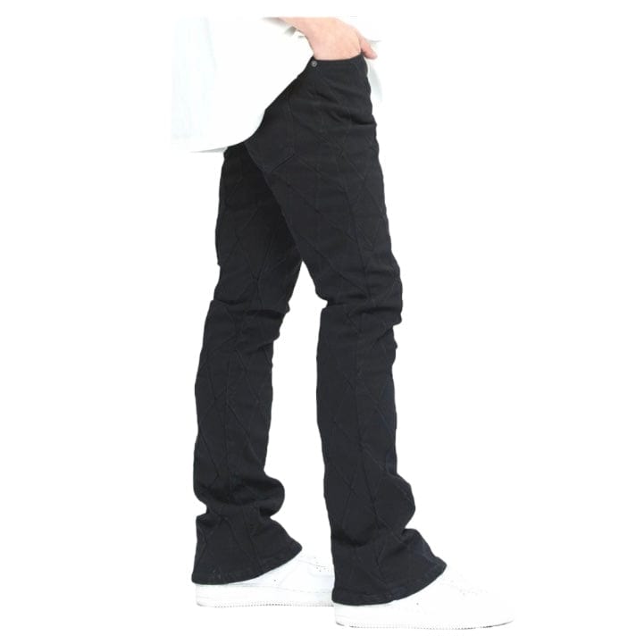 Valabasas Tired Stacked Denim Jean (Jet Black) VLBS-VJ3-1002
