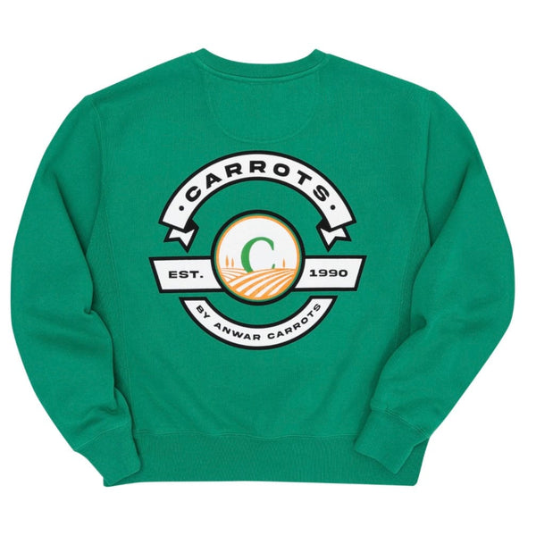 Carrots Label Crewneck Sweatshirt (Kelly Green)