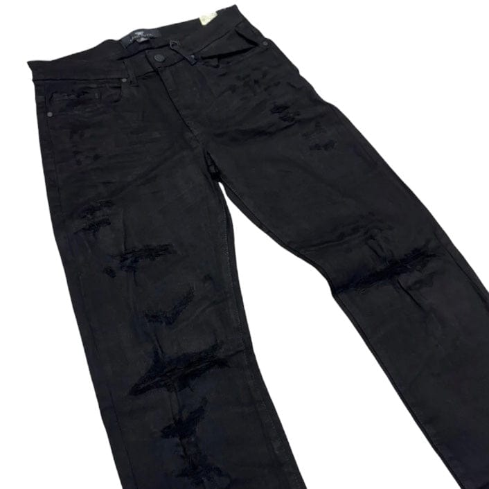 Jordan Craig Sean Stacked W/ Bottom Zip Denim (Jet Black) JSF1260A