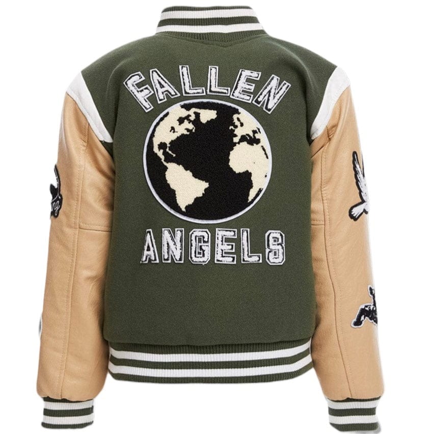 Kids Jordan Craig Fallen Angels Varsity Jacket (Pine) 91647K