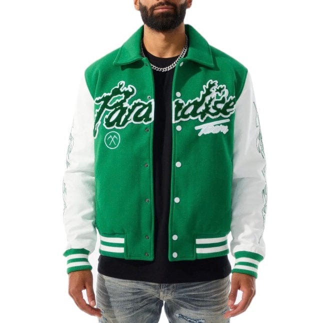 Jordan Craig Paradise Tour Varsity Jacket (Green) 91632