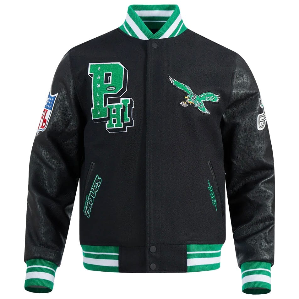 Pro Standard NFL Philly Eagles Best Of Men's Varsity Jacket (Black/Green)