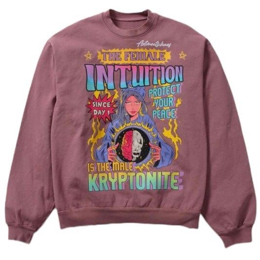 ArtMeetsChaos Woozy Chaos Crewneck (Plum) AMC076C