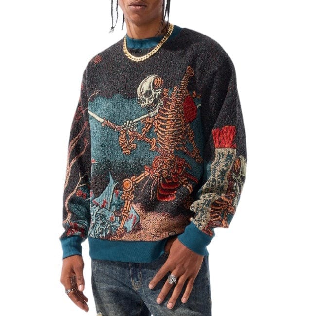 Jordan Craig Silk Road Crewneck Sweater (Skulletal) 3974