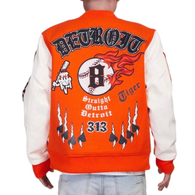 Wedding Cake Detroit Varsity Jacket (Orange/White) WC6970581-OWH