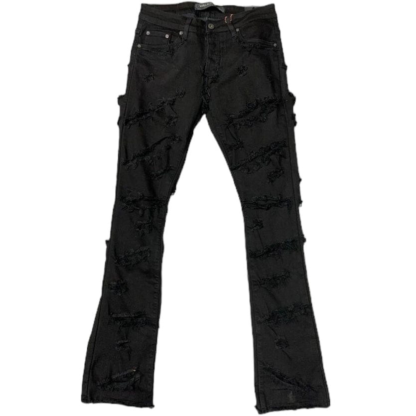 Valabasas "Eeyore" Flared Stack Denim (Black) VLBS6602