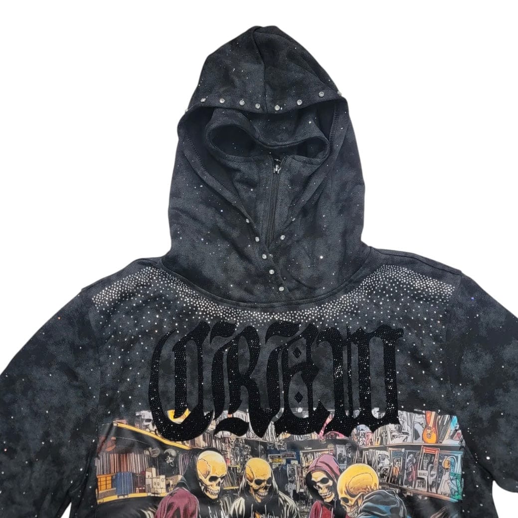 BKYS Crew Cropped Hoodie (Black) H1407