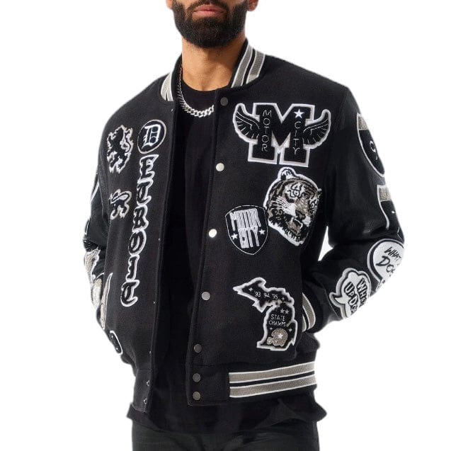 Jordan Craig Motown Varsity Jacket (Black Shadow) 91651