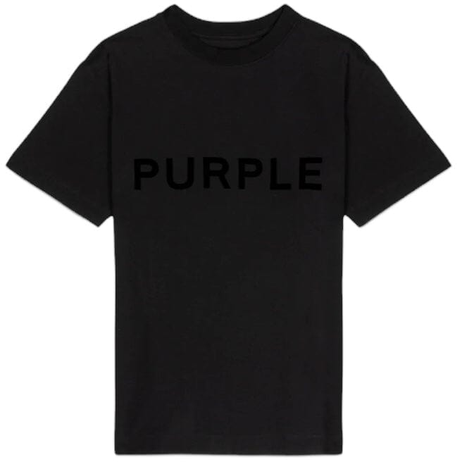 Purple Brand Textured Wordmark SS Black Beauty Tee (Black) P104-JWBB224