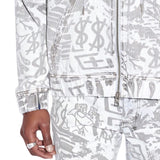 Ksubi Kollage Zip Hoodie Jacket (Icey) MFA23FL012
