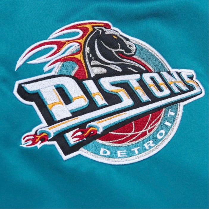 Mitchell & Ness NBA Detroit Pistons Heavyweight Satin Jacket (Teal)