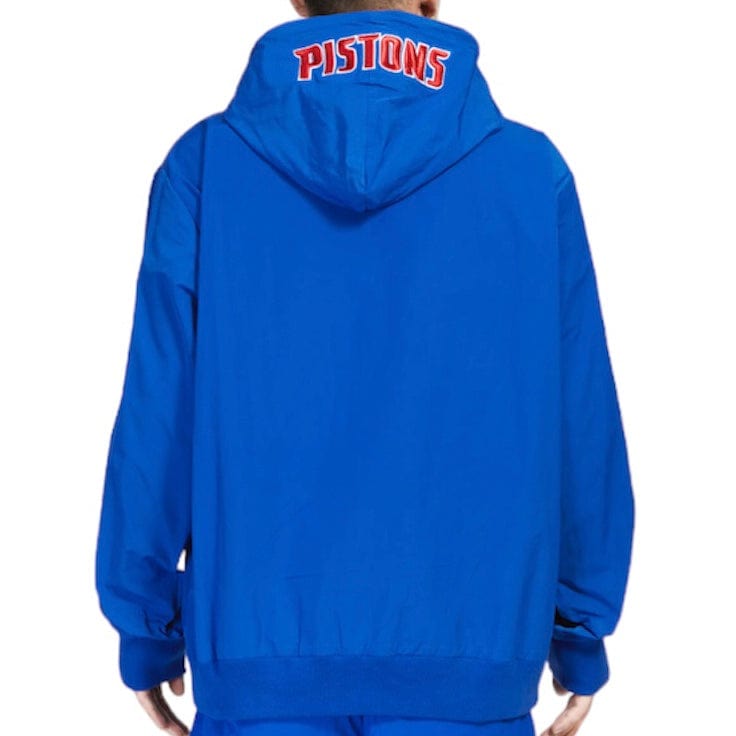 Pro Standard Detroit Pistons Hybrid Woven Full Zip Po Hoodie (Royal) BDP559862