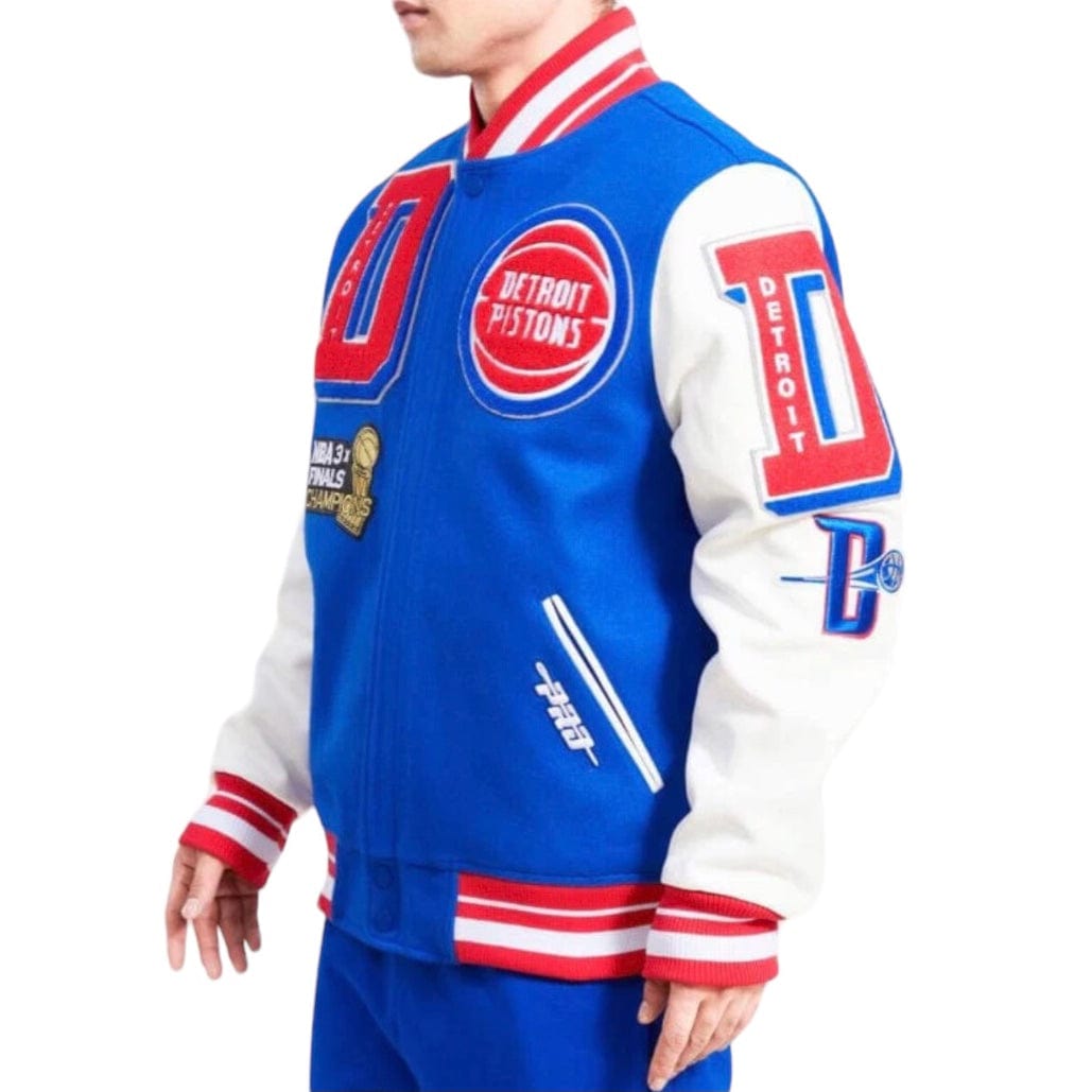 Pro Standard Detroit Pistons Mash Up Varsity Jacket (Royal/White) BDP654266