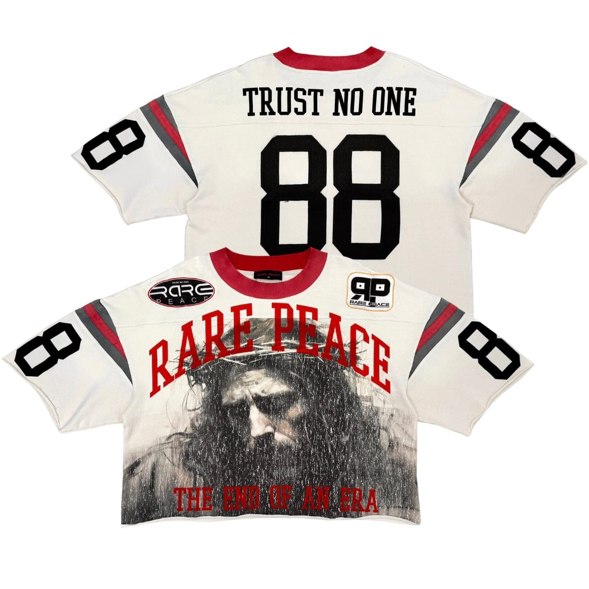 Rare Peace End Of An Era Crop Tee (Ecru) RT5064