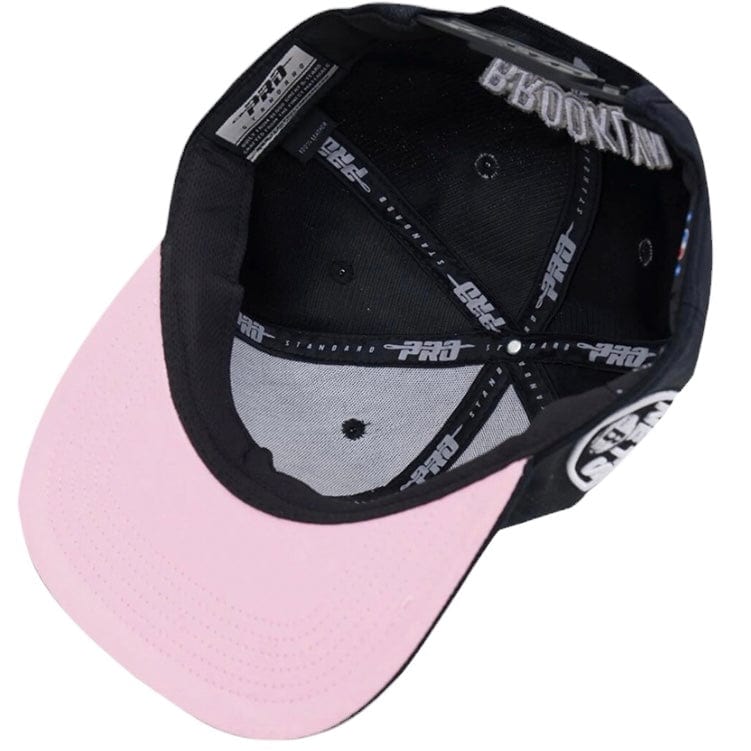 Pro Standard Nba Brooklyn Nets Team Logo Snapback (Black/Pink)