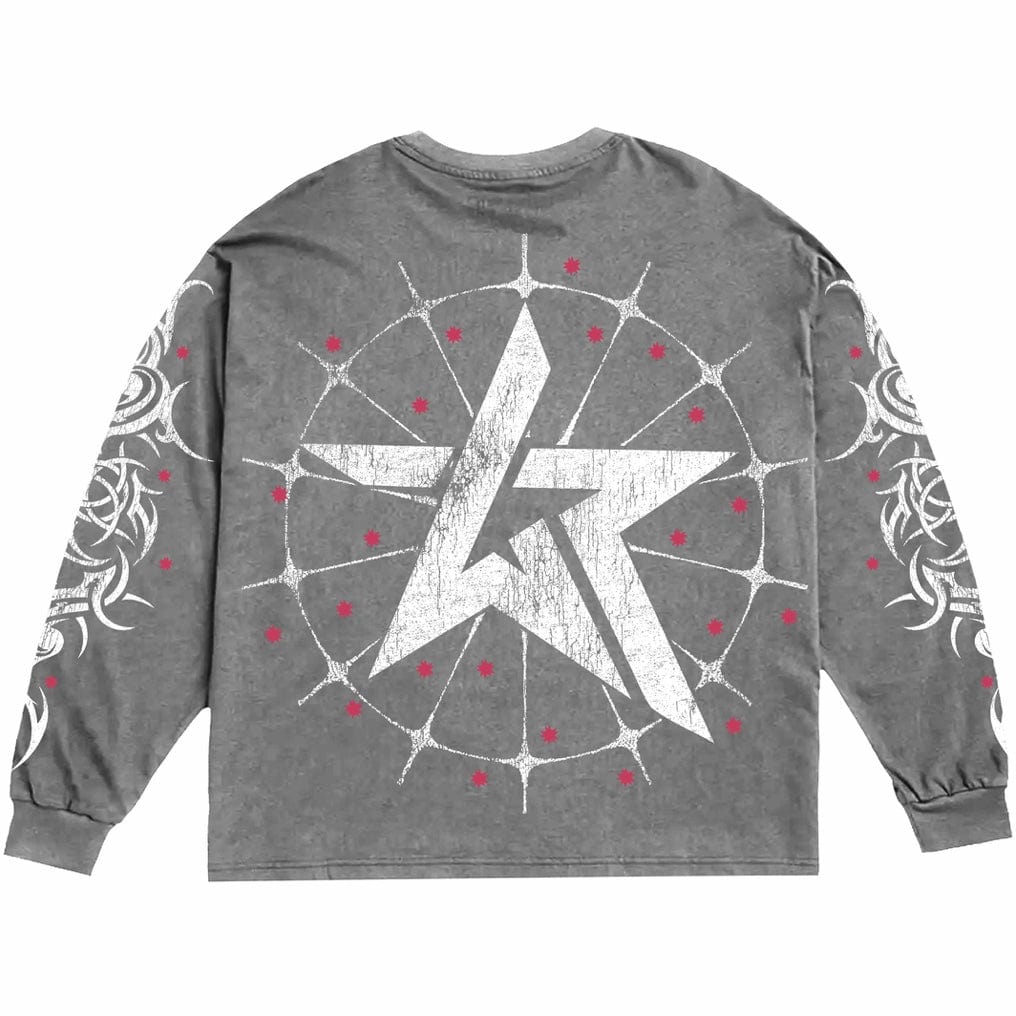 Wknd Riot Escape The Mind Long Sleeve Sweatshirt (Wash Grey)