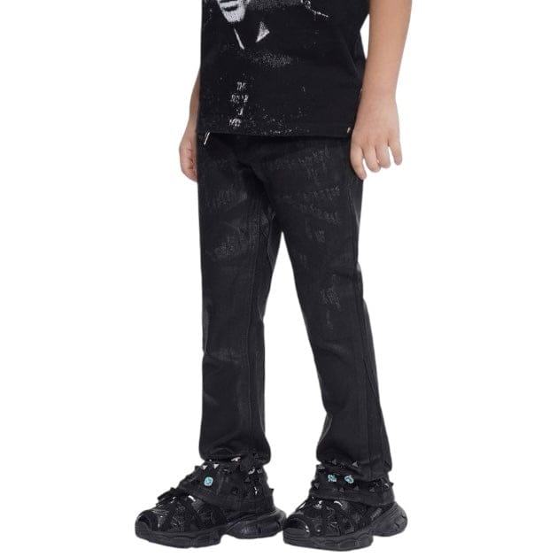 Kids Valabasas Ion Stacked Jean (Black Waxed) VPLAY-VJ3-1058
