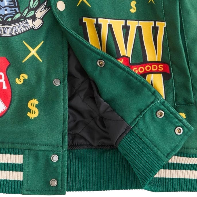 Reason Brand Cash Flow Varsity Jacket (Green) RER5-003
