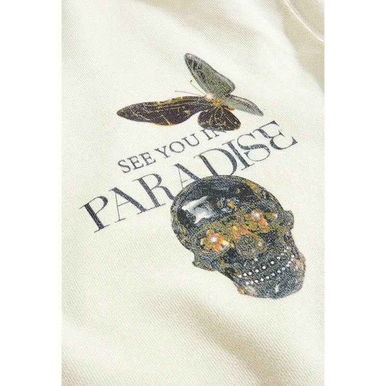 See You In Paradise Butterfly Effect Zip Up Hoodie (Cream) 8267H