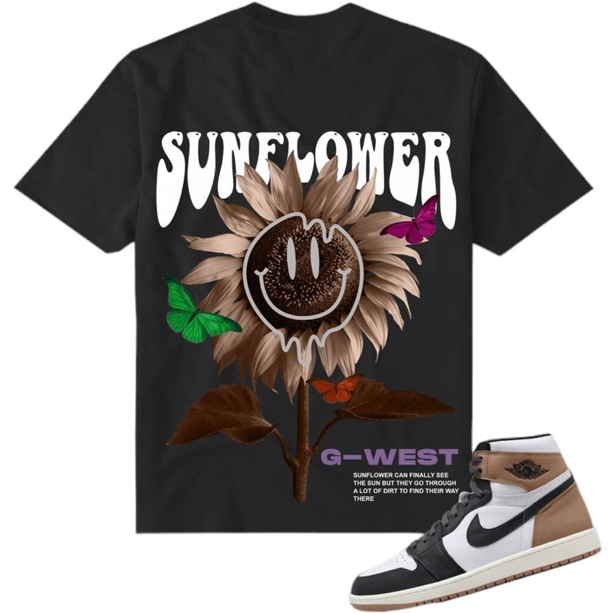 G West Sunflower Tee (Black/Latte) GWPPT9025